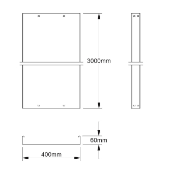 NIED Kabelrinne Edelstahl  RLU 60.400 E3 