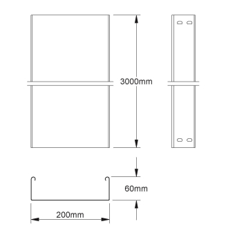 NIED Kabelrinne 60x200mm mit   RLU60.200 