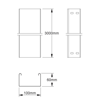 NIED Kabelrinne 60x100mm mit   RLU60.100 