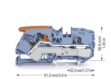 WAGO 2116-1204 2-Leiter-Durchgangsklemme 