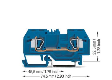 WAGO 282-904 2-Leiter-Durchgangsklemme,6 