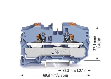 WAGO 2216-1204 2-Leiter-Durchgangsklemme 