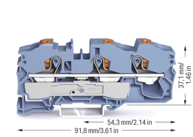 WAGO 2216-1304 3-Leiter-Durchgangsklemme 