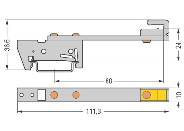 WAGO 790-302 Sammelschienenhalter,für 