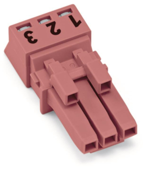 WAGO 890-283 Buchse,3-polig,Kod. B,pink 