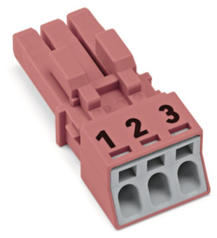 WAGO 890-283 Buchse,3-polig,Kod. B,pink 