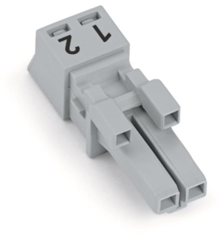 WAGO 890-242 Buchse,2-polig,Kod. B,grau 