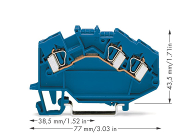 WAGO 781-651 3-Leiter-Durchgangsklemme,4 