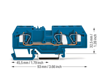 WAGO 282-684 3-Leiter-Durchgangsklemme,6 