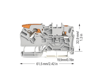 WAGO 2102-5201 2-Leiter-Durchgangsklemme 