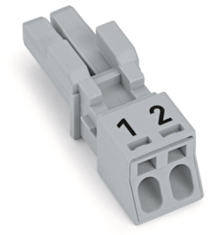 WAGO 890-242 Buchse,2-polig,Kod. B,grau 