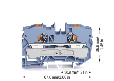 WAGO 2210-1204 2-Leiter-Durchgangsklemme 