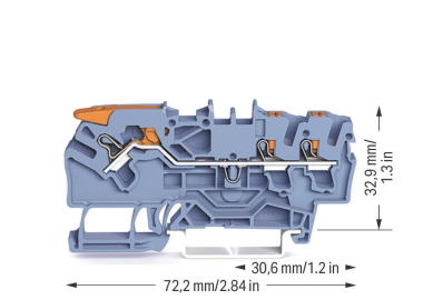WAGO 2102-5304 3-Leiter-Durchgangsklemme 