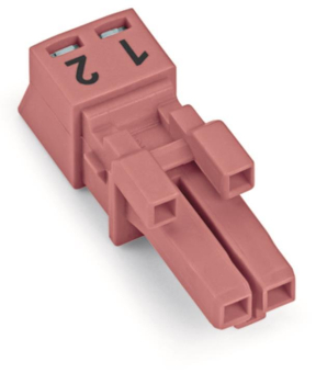 WAGO 890-282 Buchse,2-polig,Kod. B,pink 