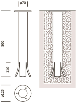 SITEC Erdstück für CL Poller   5AA40006X 