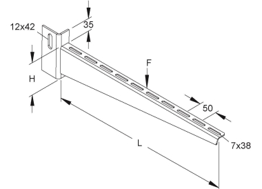 NIED Verzinkt Ausleger             510MM 