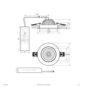 EVN Downlight IP54 schwenk dim  PERFORMA 