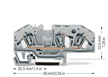 WAGO 282-699 3-Leiter-Durchgangsklemme,6 