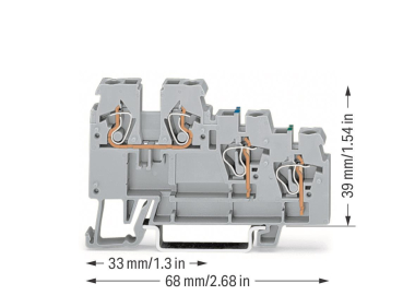 WAGO 270-572 3-Leiter-Aktorenklemme,mit 