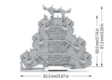 WAGO 2002-3231 Dreistockklemme, 