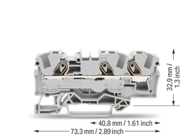 WAGO 2006-1301 3-Leiter-Durchgangsklemme 