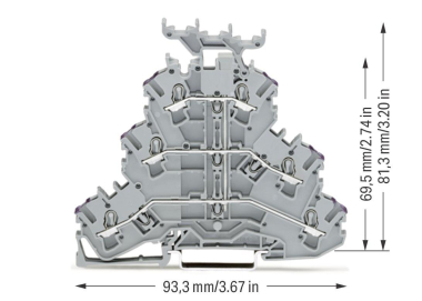 WAGO 2002-3238 Dreistockklemme,6-Leiter- 