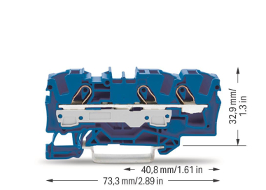 WAGO 2006-1304 3-Leiter-Durchgangsklemme 