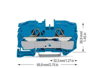 WAGO 2016-1204 2-Leiter-Durchgangsklemme 