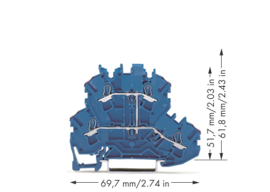 WAGO 2002-2209 Doppelstockklemme, 