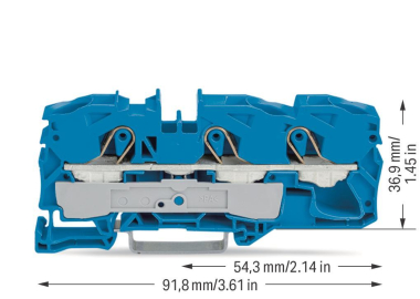 WAGO 2016-1304 3-Leiter-Durchgangsklemme 
