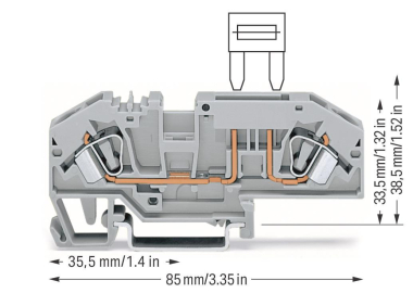 WAGO 282-696 2-Leiter-Sicherungsklemme 