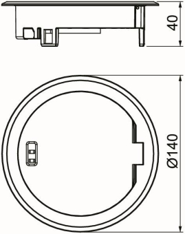 OBO GES R2 Cu Klappdeckel m.Rastschieber 