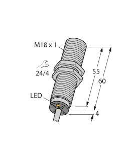 Turck Induktiver Sensor    BI5-M18-RDZ3X 