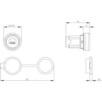 Siemens 3SU19000GB100AA0 RJ45-Anschluss 