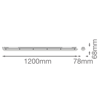 LEDV DP FIT Value IP65 FR-Wannenleuchte 