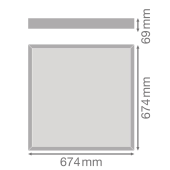 LEDV PL Surface Anbauleuchte 674x674mm 