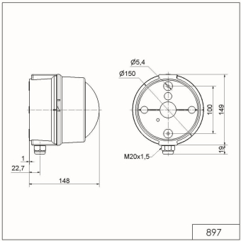 Werma Doppel-Blitzleuchte BWM   89710055 