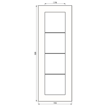 JG Rahmen 4fach               LSP984GLSW 