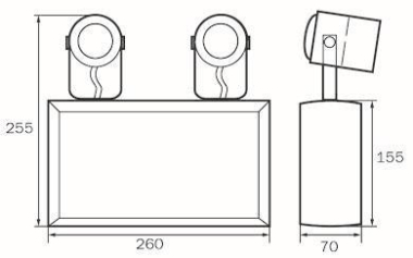 RP SI-Leuchte Wand EB+SC       SGS2303SC 