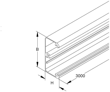 Fintech Kabelkanalunterteil     TBA302-1 