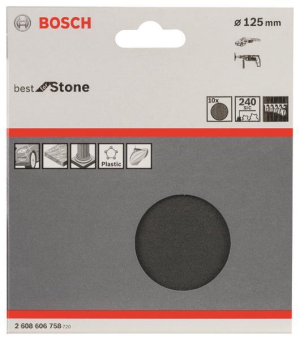 Bosch 10Schleifblatt Papier   2608606758 