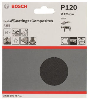 Bosch 10Schleifblatt Papier   2608606757 
