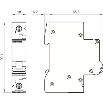 Siemens Automat B 10A           5SL61106 