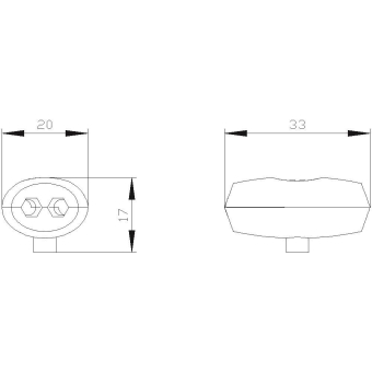 SIEM Seilklemme, Eiform, 4mm 3SE7941-1AC 