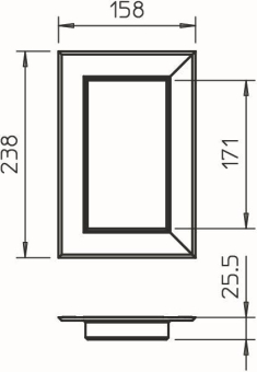 OBO G-AWAG90170RW Wandabschlussblende 