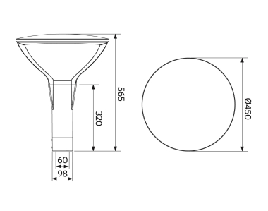 Opple LED PostTop-P150W     543016005800 