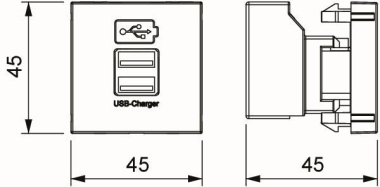 OBO MTG-2UC2.1 RW1 USB Ladegerät m.2.1 A 