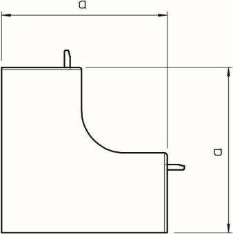 OBO WDK HI40090CW Inneneckhaube 40x90mm 