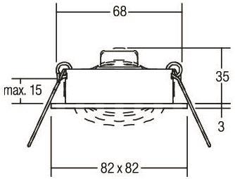 BRUM Einbauleuchte0065.25 m.    43004250 