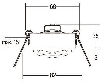 BRUM Einbauleuchte0063.25 m.    43003250 